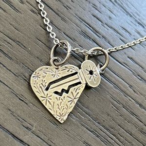 Key to Your Heart Sterling Silver Charm Pendant